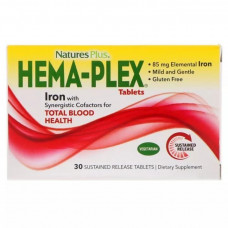 Nature's Plus Hema-Plex с длительным высвобождением 30 таблеток