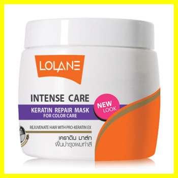 Кератиновая восстанавливающая маска Lolane Intense Care для поврежденных окрашиванием волос 200г