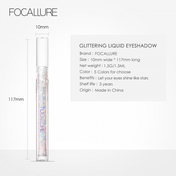 Жидкие тени для век Focallure Starlight Liquid Eyeshadow Pigment 
