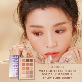 Тени для век FOCALLURE Nude Tone 15 Color Makeup Palette Eyeshadow Matte and Shimmer Long Lasting