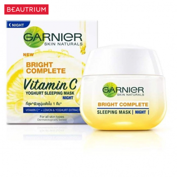 GARNIER Light Complete White Speed ​​Night Yogurt Sleeping Mask Cream Mask 50 мл BEAUTRIUM Beautrium Garnier