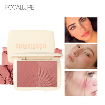 FOCALLURE Face Makeup Bronzer Palette Natural Color Pigmentation Matte Blush Powder