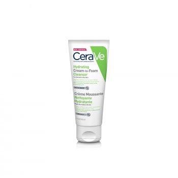 CERAVE HYDRATING CREAM-TO-FOAM CLEANSER Моющее средство очищает и удаляет макияж с лица за один шаг. Для чистой, влажной, не сухой, стянутой кожи 100 мл. смывать макияж)