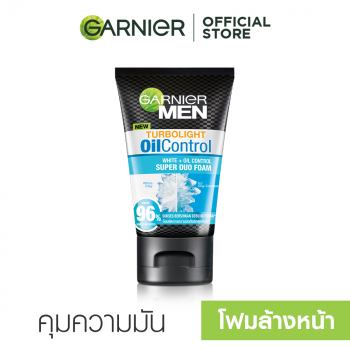 Garnier Men Turbolight White + Oil Control Icy Duo Foam 100 мл._GARNIER MEN TURBOLIGHTWHITE + OILCONTROL ICY DUO FOAM 100 мл.(Garnier Очищающая пенка,Пенка)