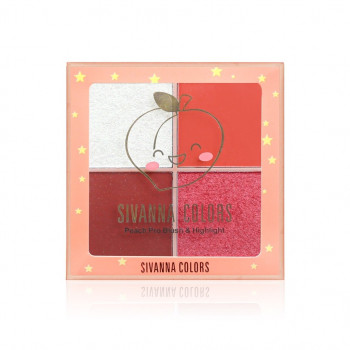 SIVANNA PEACH PRO BLUSH & HIGHTLIGHT (HF6045) : Sivanna Peach Pro Blush and Highlight Blush на щеках x 1 шт.