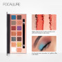 Тени для век FOCALLURE 14 Colors Matte Glitter Tropical Vacation Eyeshadow with Brush