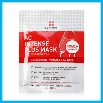 Leaders AC Intense Plus Mask 25мл Лидеры Тканевая маска для лица Для ухода за прыщами, жирной кожей