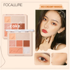 Палетка для макияжа Focallure 3 In 1 Cake Makeup Natural Palette High Pigment Smooth E 