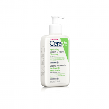 CERAVE HYDRATING CREAM-TO-FOAM CLEANSER Моющее средство очищает и удаляет макияж с лица за один шаг. Для чистой, влажной, не сухой, стянутой кожи 236 мл. смывать макияж)