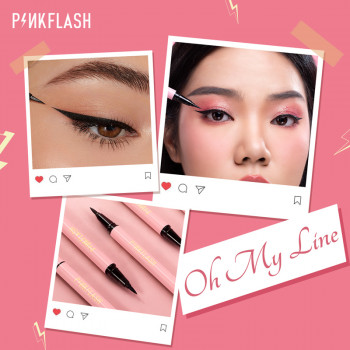 Жидкая подводка для глаз PINKFLASH Ohmyline Черная подводка для глаз, водостойкая, стойкая, легко пишется даже