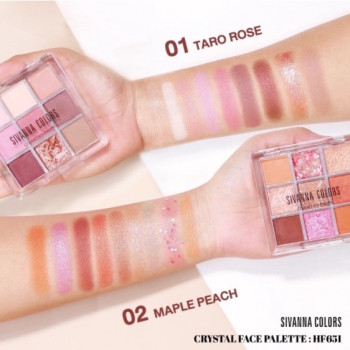 SIVANNA CRYSTAL FACE PALETTE (HF651) : SIVANNA CRYSTAL FACE PALETTE EYESHADOW x 1 шт.