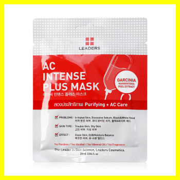 Leaders AC Intense Plus Mask 25мл Лидеры Тканевая маска для лица Для ухода за прыщами, жирной кожей