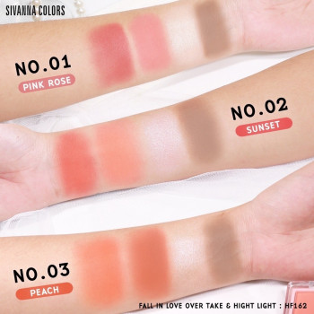 SIVANNA FALL IN LOVE OVER TAKE & HIGHT LIGHT (HF162): SIVANNA Fall in Love Over Tech Blush & Highlight x 1 шт.