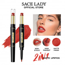 Матовый карандаш для губ SACE Lady 2 в 1 Многофункциональная косметика для макияжа Velvet Pigment Lips (многофункциональная для губ / подводки для глаз / теней для век / румян)