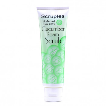 Пена для лица, смешанная с экстрактом огурца, Scruples Scruples Young Natural Cucumber Foam Scrub, модель SCB-3801L: уменьшает прыщи, делает кожу упругой и гладкой.