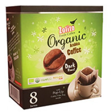 Органический молотый кофе быстрого приготовления "Арабика" средней обжарки в фильтр-пакетиках от Zolito 8 саше / Zolito organic arabica coffee 8 sachets