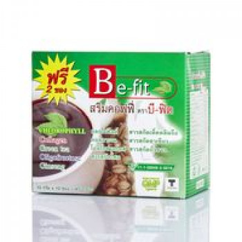 Кофе с хлорофиллом и женьшенем Be-Fit Thanyaporn 12 пакетов по 15 г /Thanyaporn Be-fit Srim coffee chlorofyll & ginseng 12 sachets 15 g