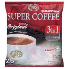 Растворимый тайский кофе "3 в 1" от Super Coffee 25 пакетиков-саше по 20 гр / Super Coffee Original 3 In 1 Coffee Mix 20g x 25