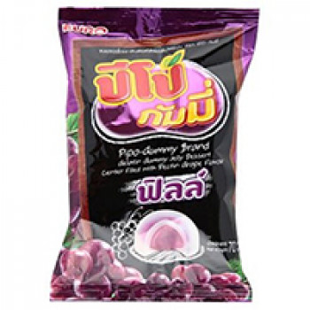 Мармелад-желе с жидким центром Gummy Jelly Dessert "Виноград" от Pipo 70 гр / Pipo Grape Flavoured Gummy Jelly Dessert Center Filled 70g