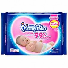 Детские влажные салфетки от Mamy Poko 20 шт / Mamy Poko Soft Baby Wipes 20 Sheets