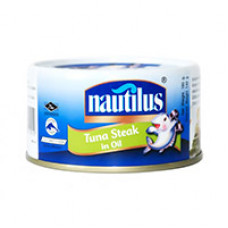 Консервированный "стейк" тунца в масле Tuna Steak In Oil in Brine от Nautilus 185 гр / Nautilus Tuna Steak In Oil 185 g