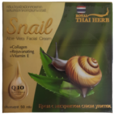 Улиточный крем для лица с алоэ вера Royal Thai herb Snail Aloe Vera Facial Cream 50 гр