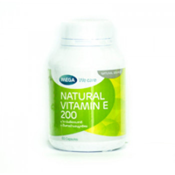 Витамин Е We Care от Mega 60 капсул / Mega We Care Natural Vitamin E 200 60 capsules