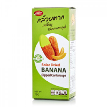 Ломтики вяленого банана в дынной глазури 75 гр / Solar Dried Banana dipped cantaloupe 75g