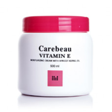 Крем для тела с витамином Е и маслом абрикосовых косточек "Гранатовый" Carebeau 500 мл / Carebeau Body Cream Vitamin E pink 500ml