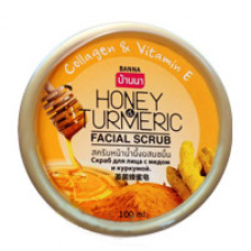 Фруктовый скраб для лица Banna Мёд и куркума 100 грамм / Banna facial scrub Honey & Turmeric 100 gr