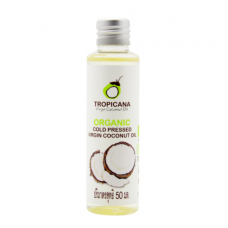 Масло кокосовое натуральное нерафинированное 100% холодного отжима Тропикана (Tropicana Oil), 50 мл