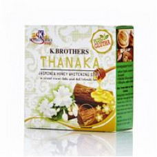 Мыло с танакой, медом, маслом кокоса и ароматом жасмина от K.Brothers 60 гр / K.Brothers Thanaka Jasmine & Honey Soap 60 gr