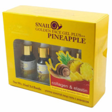 Сыворотка с фильтратом слизи Улитки, Коллагеном, Эластином и Ананасом (упаковка 4 шт по 15 мл) / Natural SP Snail golden face gel plus pineapple set (15 ml* 4 bottles)
