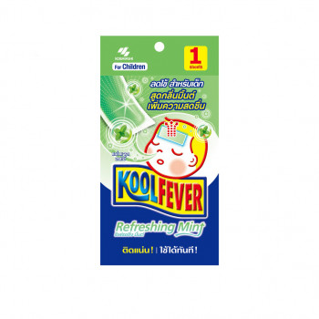 KOOLFEVER Освежающая мята Лист жаропонижающего геля для детей / KOOLFEVER Refreshing Mint Antipyretic 1 Sheet