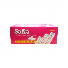 Парацетамол SARA упаковка 20 блистеров по 10 таблеток / Paracetamol Sara set 20 prs * 10 tabletok