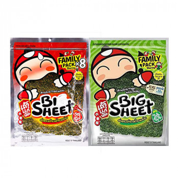 Морские водоросли Snack BIG Sheet Spicy Flavour Family PACK 12g. х 12 пакетов / Candy Taokaenoi Seaweed Snack BIG Sheet Spicy Flavour Family PACK 12g. x 12 Packs