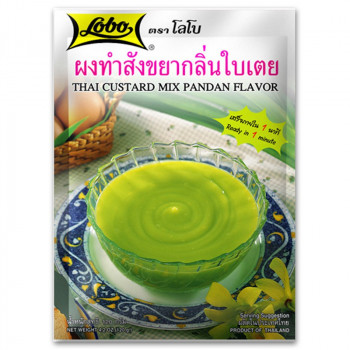 Lobo Custard Powder, со вкусом пандана, размер 120 г. / Lobo Thai Custard Mix Pandan Flavour 120gr