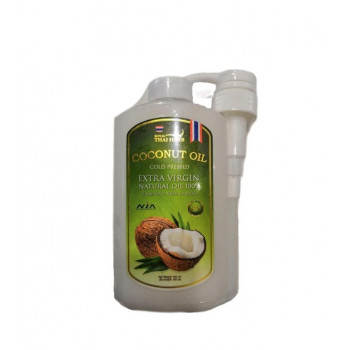 Натуральное кокосовое масло первого отжима Thai Herb 1000 мл / Extra Virgin Natural Oil Royal Thai Herb 1000 ml