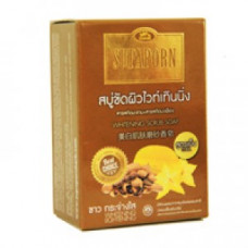 Натуральное мыло-скраб Supaporn с Экстрактами Тамаринда и Карамболы 100 гр / SUPAPORN Whitening Scrub Soap 100 g