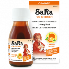 Sara Жаропонижающий сироп для детей со вкусом апельсина, 60 мл / Sara Paracetamol Orange 60 ml