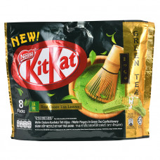 Пакетик Kitkat снеки из зеленого чая с вафельной начинкой 17 г. В упаковке 8 шт. / Kitkat Green Tea 17gx8Packs