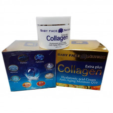 Антивозрастной Крем с гиалуроновой кислотой и Q10 Gold Herb Baby Face 100 гр / Collagen Extra Plus Gold Herb Baby Face Q10 100 mg