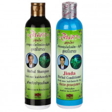 Дуэт травяной шампунь и кондиционер от выпадения волос 2 *250 мл Jinda / Jinda Herbal Hair Shampoo & Conditioner 2 *250 ml