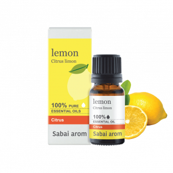 Натуральное масло для ароматерапии лимон 10 мл/ Sabai-Arom Lemon 100% Pure Essential Oil 10 ml.