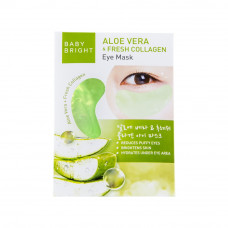 Яркая маска для глаз с алоэ вера и коллагеном 2,5 г x 6 пар/Baby Bright Aloe vera & fresh collagen Eye Mask 2.5g x 6 pairs