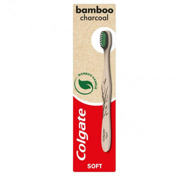 Colgate Bamboo Charcoal с биоразлагаемой ручкой с разноцветной щетиной (зубная щетка) / Colgate Bamboo Charcoal with Mulitple Color Bristles Biodegradable Handle (Toothbrush)