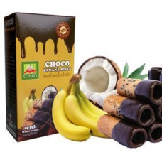 Кокосовые хрустящие рулетики с бананом в шоколаде 120 гр / Dahra sweets Banana rolls with chocolate 120 g