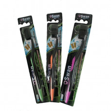 Зубная щётка с бамбуковым углём Фрэшли Свон / Swan Freshly Bamboo Charcoal High Quality Soft toothbrush 0,01 mm Color Silk More 50% Holes