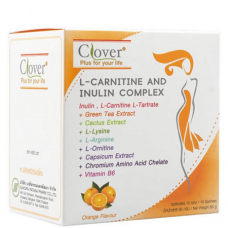 Clover Plus L-карнитин и инулин комплексный апельсиновый вкус / Clover Plus L-CARNITINE AND INULIN COMPLEX Orange Flavour 10pcs