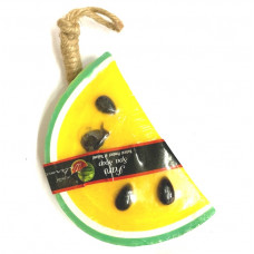 Фигурное мыло ”Желтый Арбуз” с натуральной люфой 100 гр / Lufa Soap Yellow Watermelon 100 g